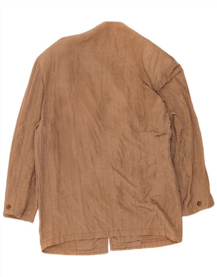 vintage Homme 1 Bouton Blazer Veste UK 40 Grand Beige
