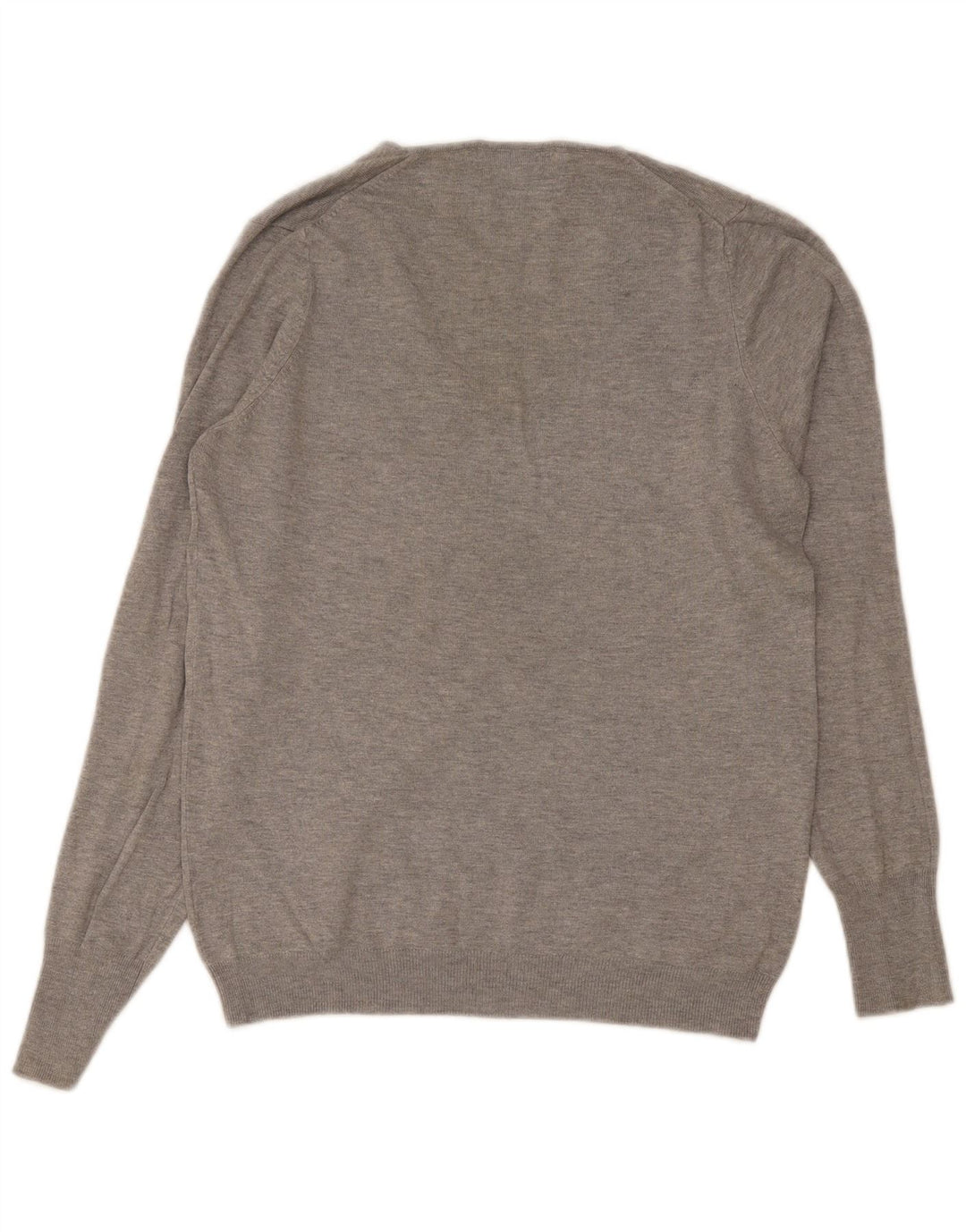 Zara Pull à col en V pour homme Taille L Gris