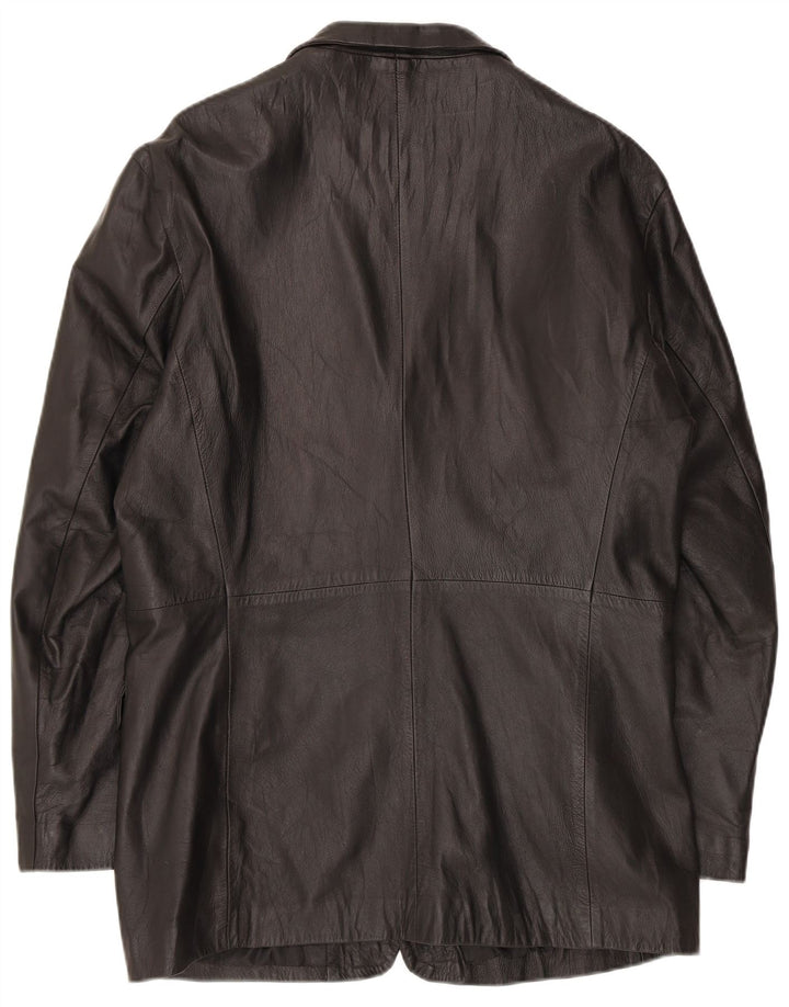 Paul & Wite Veste en cuir pour homme UK 44 2XL Cuir noir