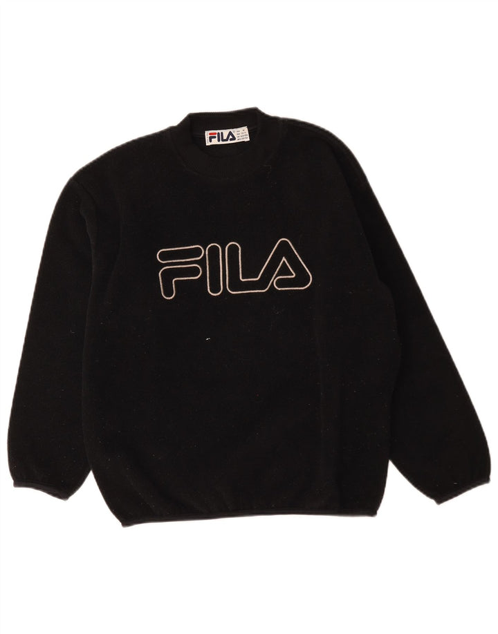 Fila Pull Polaire Graphique Garçon 10-11 ans Noir Polyester
