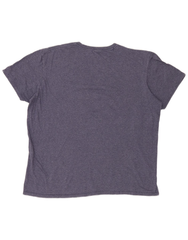 Quiksilver Mens Premium Fit Graphic T-Shirt Top Large Navy Blue Cotton