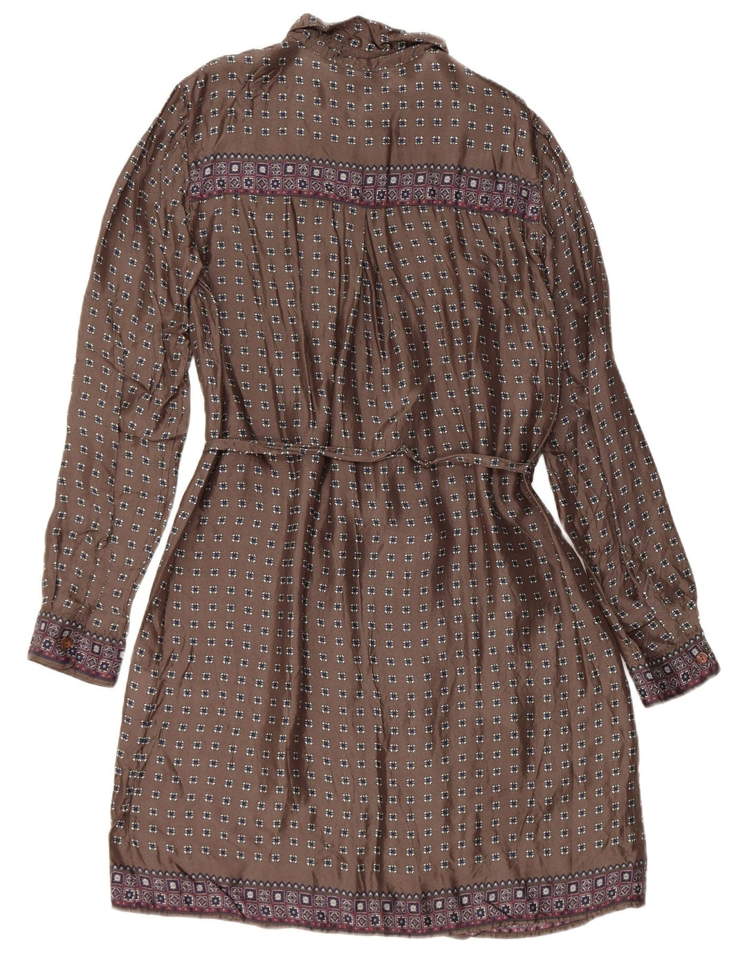 Woolrich Robe fourreau à manches longues pour femme UK 44 Gris moyen géométrique
