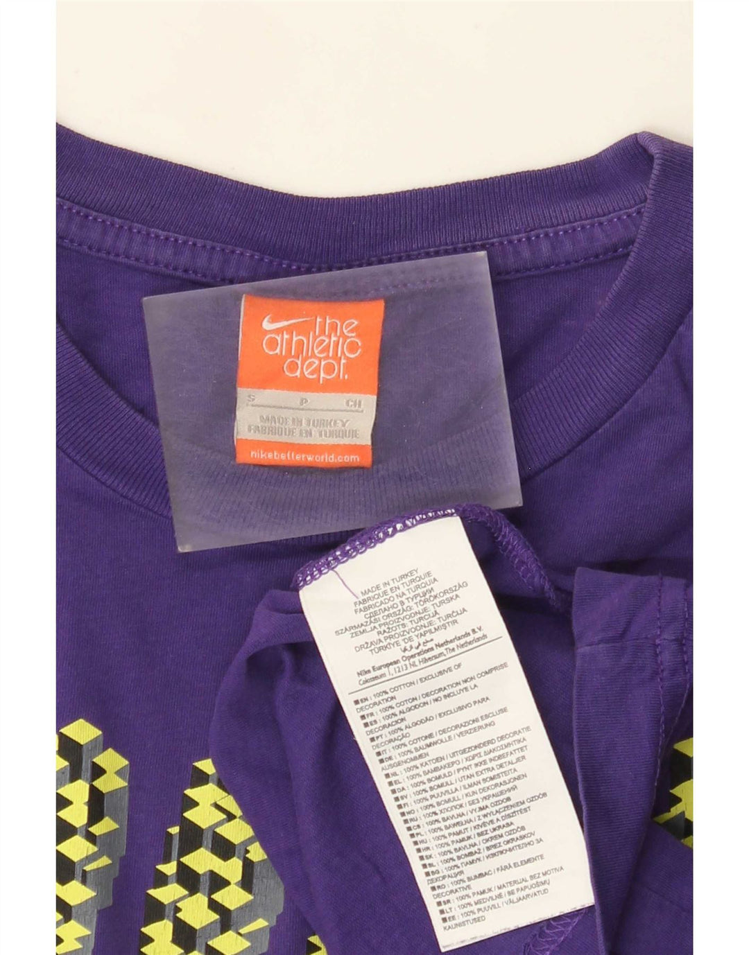 Nike Mens Regular Graphic T-Shirt Top Petit Violet Coton