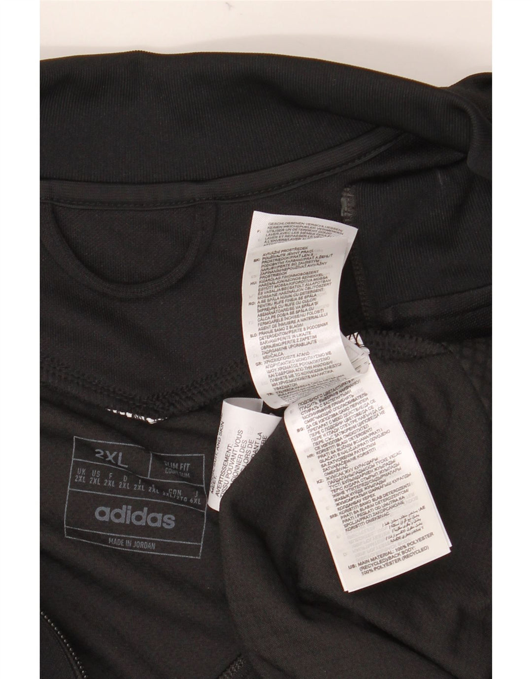 ADIDAS Hommes Aeroready Slim Fit Survêtement Top Veste 2XL Noir Polyester