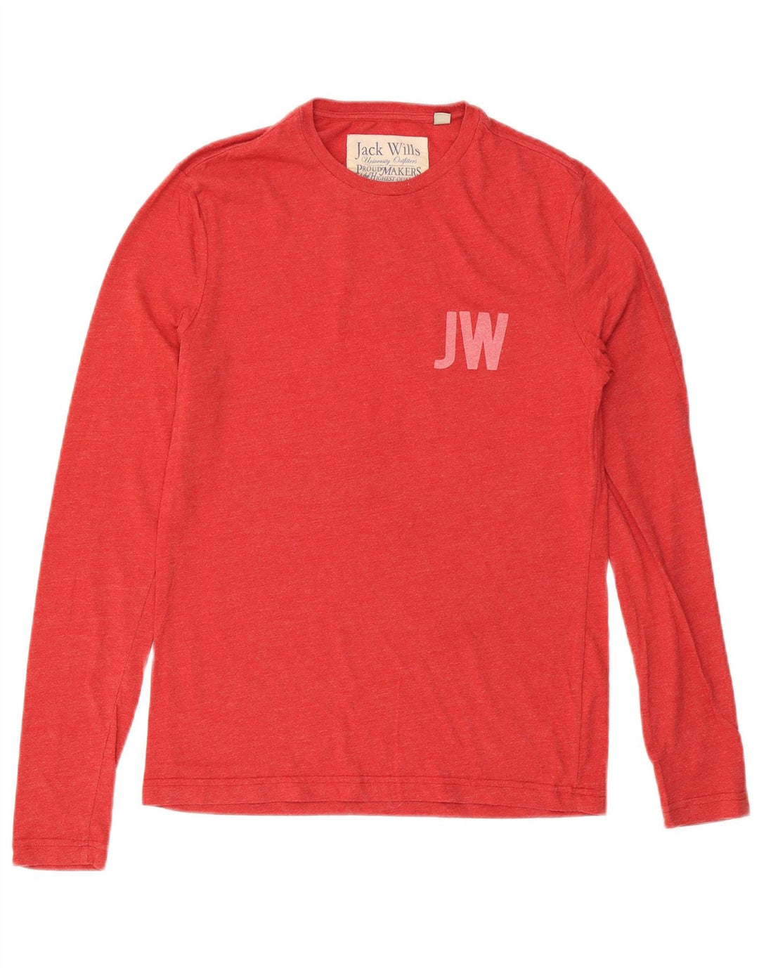 JACK WILLS Haut graphique à manches longues pour homme en coton rouge