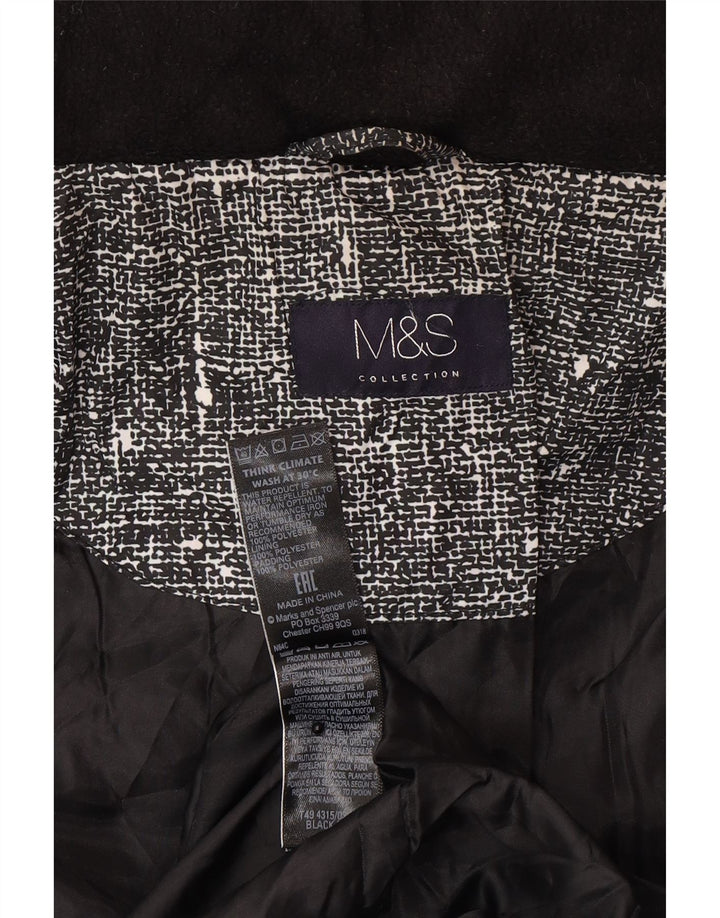 Marks & Spencer Veste matelassée pour femme UK 20 2XL Polyester moucheté noir