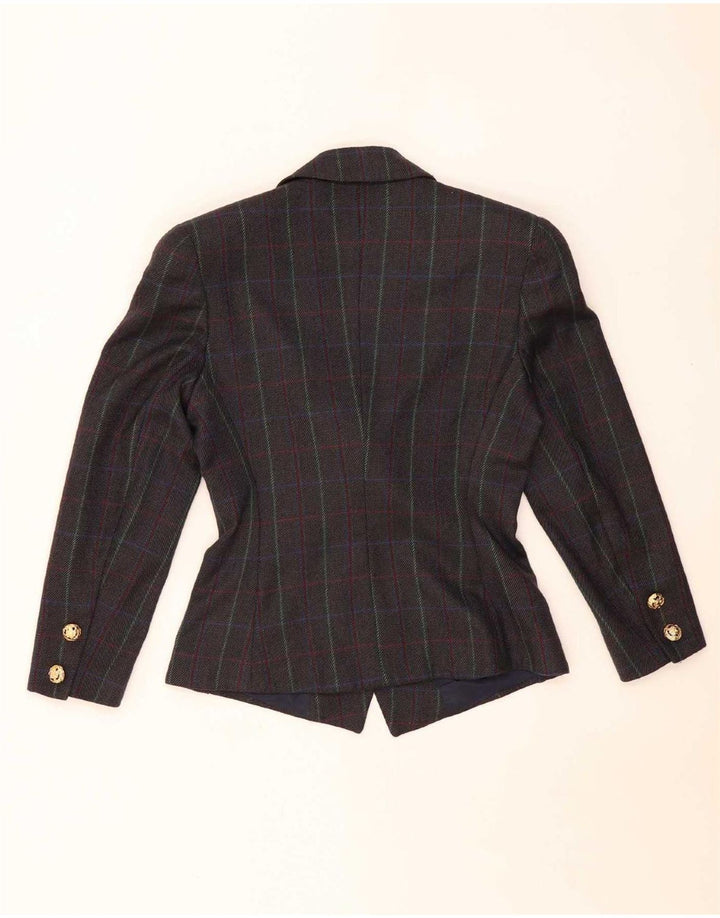 vintage Femme 2 Pièces Jupe Ensemble IT 42 Moyen W26 Marron Check