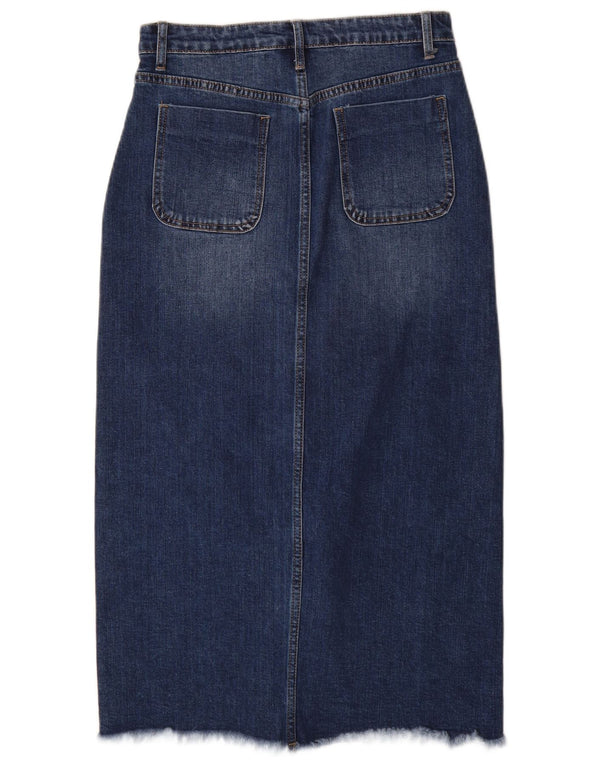 VINTAGE Jupe en jean femme Medium W28 Bleu Coton