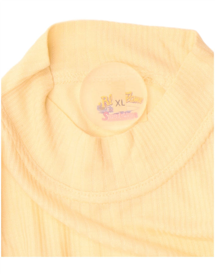 BLUE FLAME T-Shirt Homme Top XL Jaune Viscose