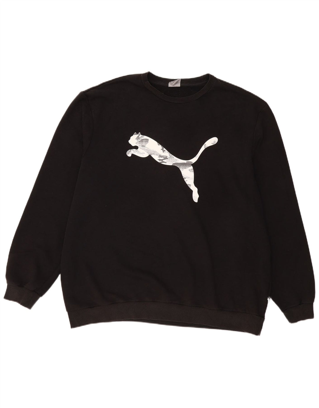 PUMA Sweat-shirt graphique pour homme en coton noir 3XL