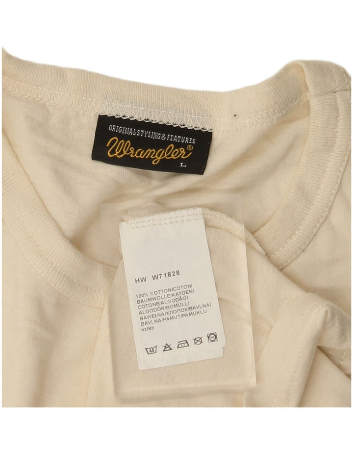 Wrangler T-shirt graphique pour homme en coton blanc cassé