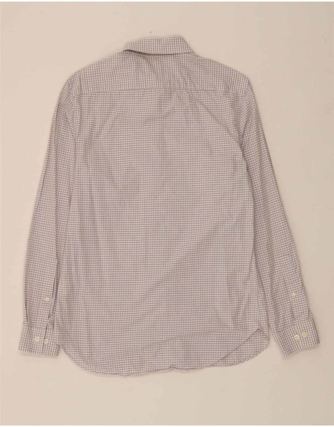 MICHAEL KORS Mens Slim Fit Shirt Size 15 Medium Blue Gingham Cotton Vintage Michael Kors and Second-Hand Michael Kors from Messina Hembry 