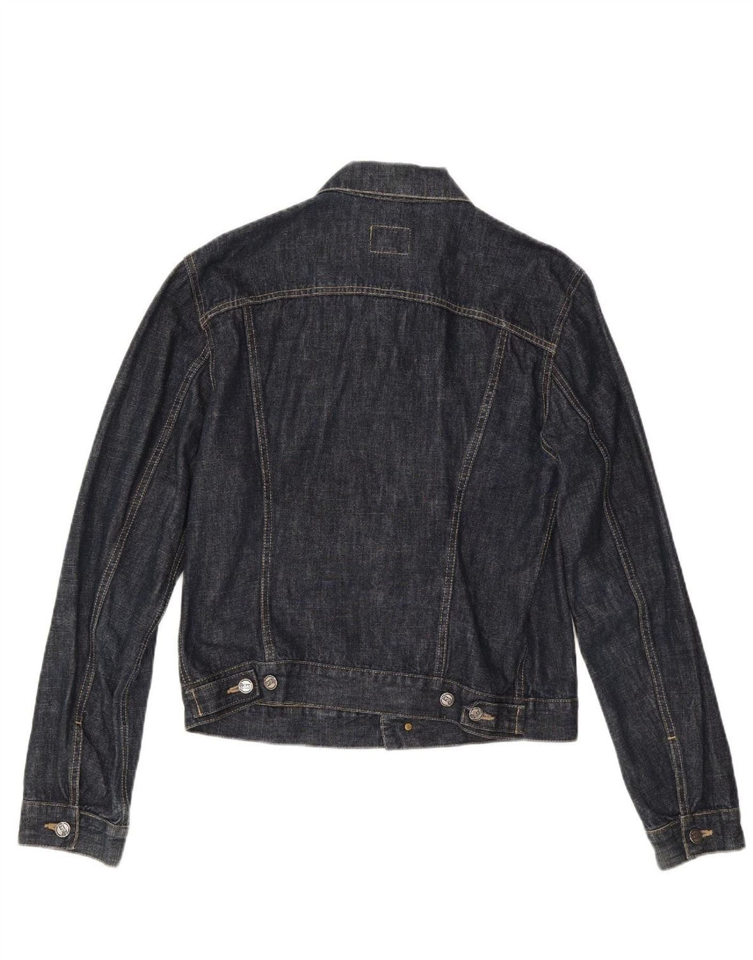 GAS Womens Denim Jacket UK 18 XL Navy Blue Cotton