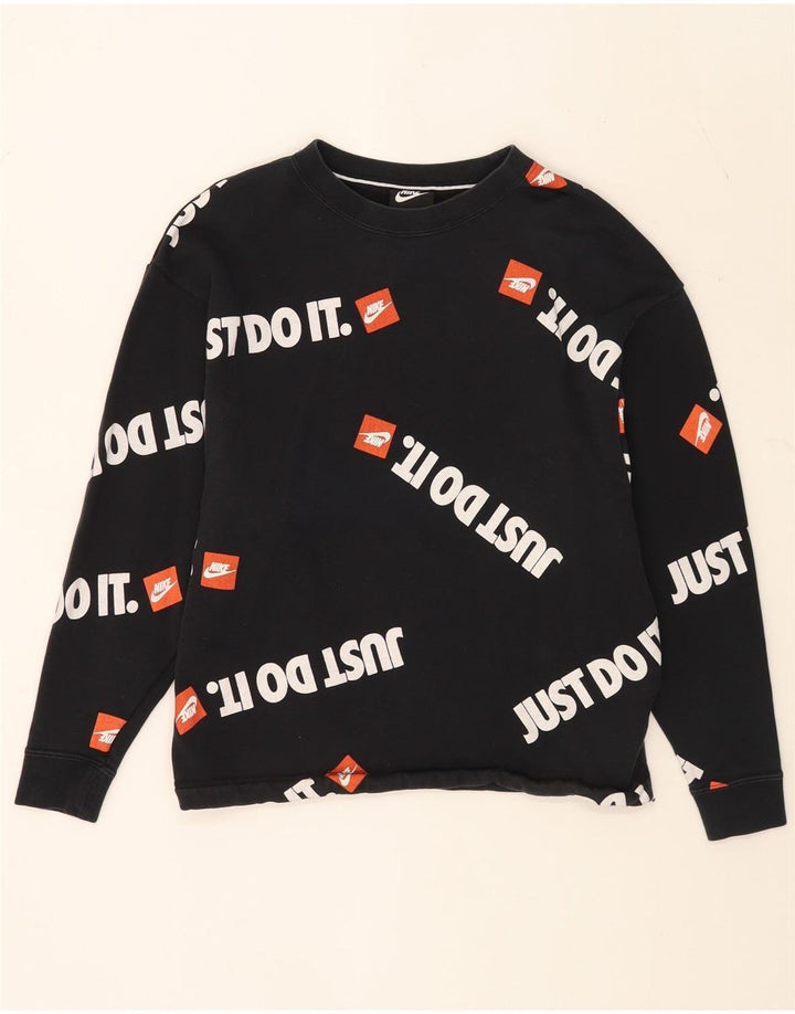 Nike Sweat à capuche graphique pour homme Petit coton noir