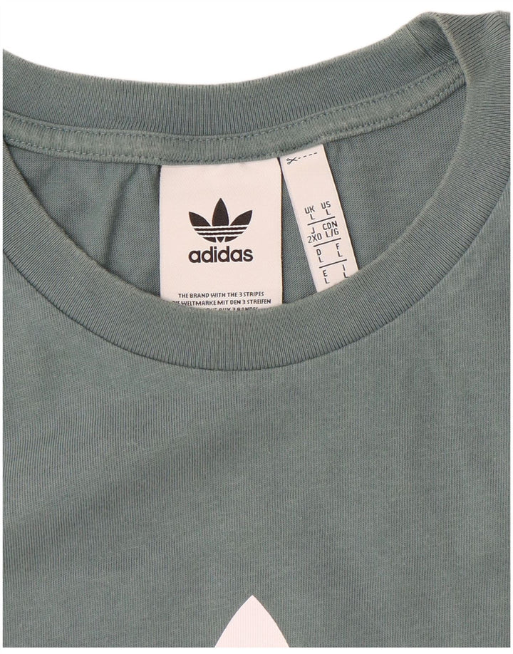 ADIDAS T-shirt graphique pour hommes, grand, bleu