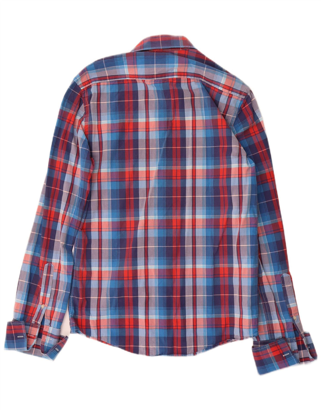 Jack Wills Chemise formelle pour homme en coton à petits carreaux bleus