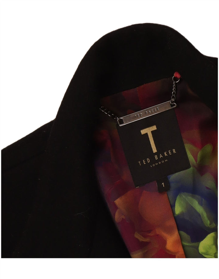 Ted Baker Pardessus ouvert surdimensionné pour femme Taille 1 XS Noir