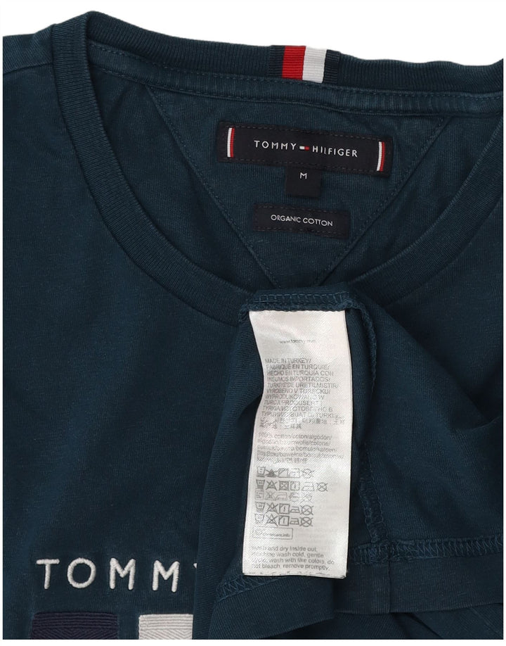 TOMMY HILFIGER T-Shirt Graphique Homme Bleu Marine Moyen Coton