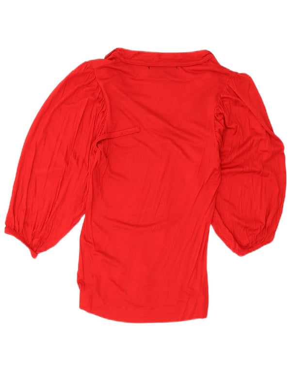 Zara Chemisier à manches 3/4 pour femme UK 8 Small Rouge
