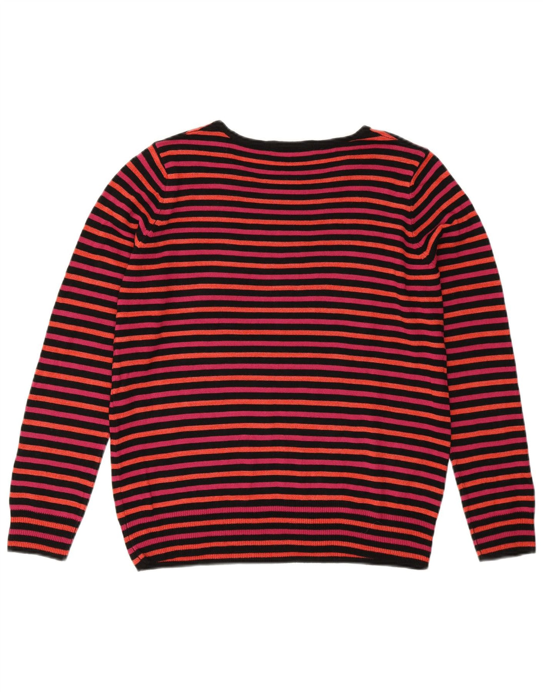 MARKS & SPENCER Pull col bateau pour femme UK 14 Grand rose rayé