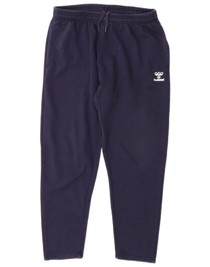 HUMMEL Pantalon de Survêtement Homme Large Bleu Marine Coton