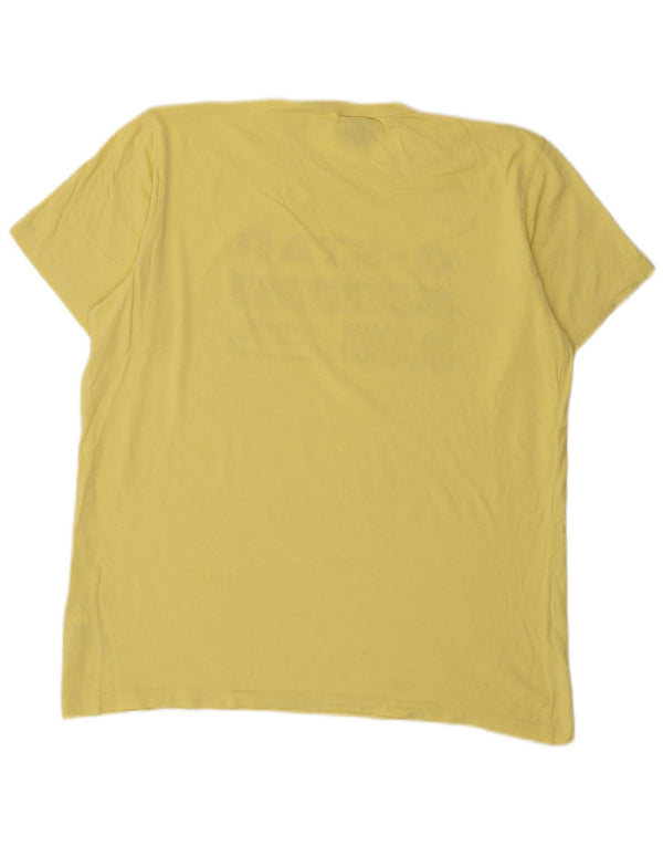 G-Star Homme Graphic T-Shirt Top XL Jaune Coton