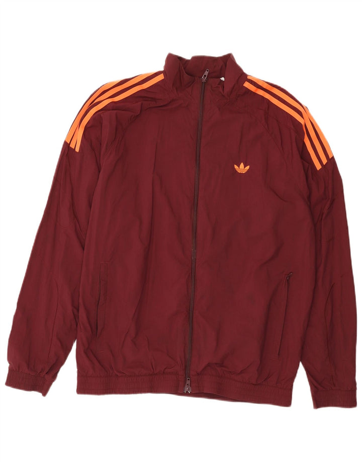 Adidas Veste de survêtement pour homme en nylon bordeaux moyen