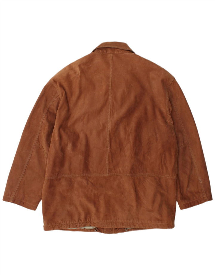 Giaccomo Larusso Veste en daim pour homme UK 42 XL Cuir marron