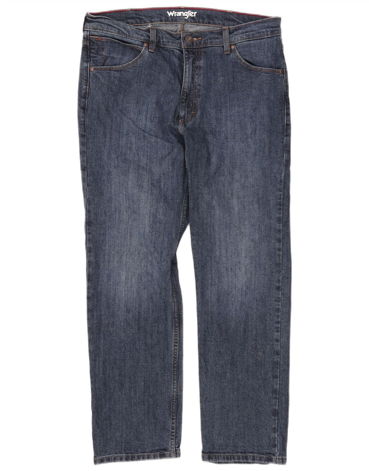 Wrangler Jean droit régulier pour hommes W34 L30 bleu coton
