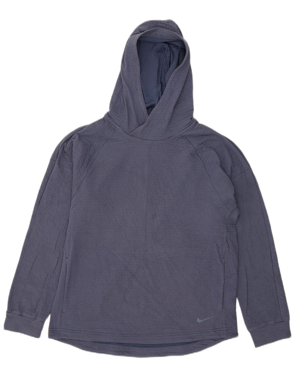 Nike Pull à capuche de yoga pour homme en coton bleu Taille L