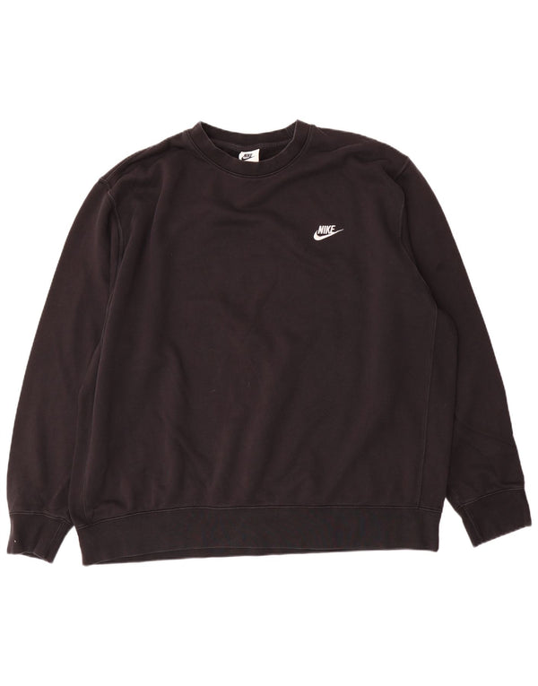 Nike Sweat-shirt pour homme en coton noir 2XL