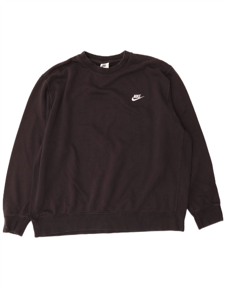 Nike Sweat-shirt pour homme en coton noir 2XL