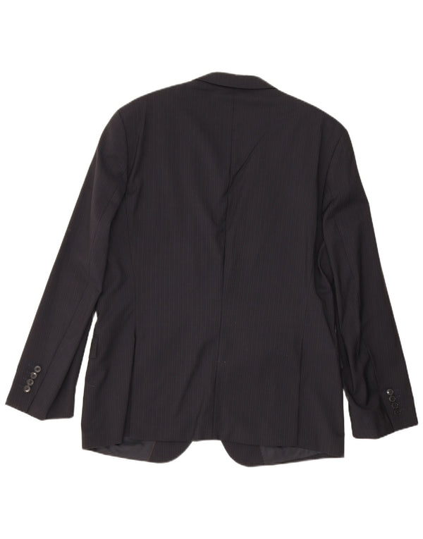 Hugo Boss Veste blazer à 2 boutons pour homme UK 54 2XL Bleu marine à fines rayures
