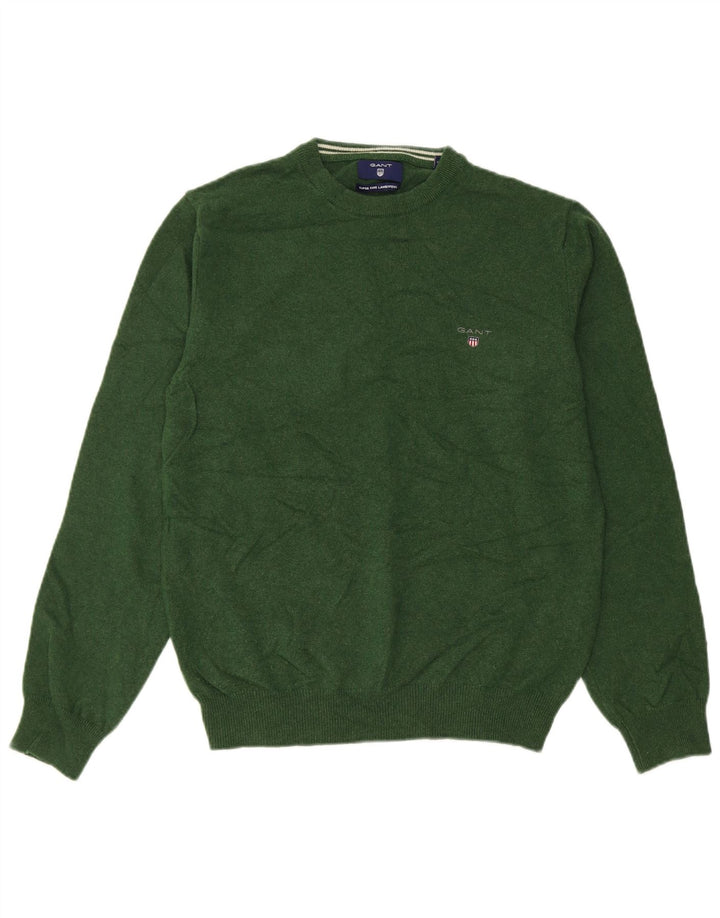Gant Pull surdimensionné à col rond pour femme UK 10 Petite laine verte