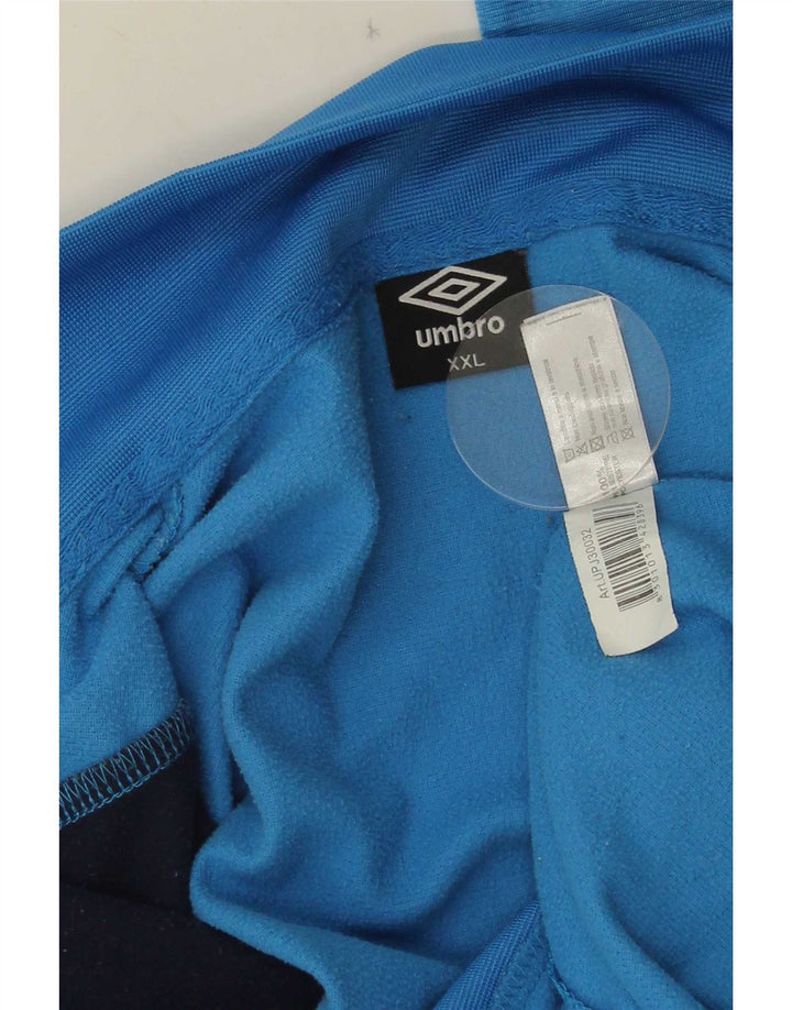 Umbro Veste de survêtement pour homme 2XL Bleu Colorblock Polyester
