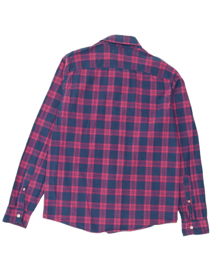 HOLLISTER Chemise Homme Grand Carreau Bleu Coton