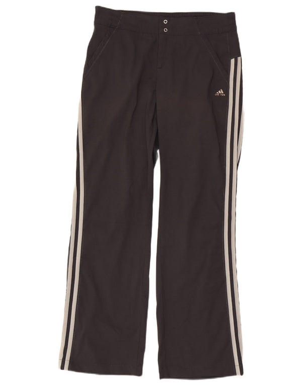 Adidas Pantalon décontracté droit Climalite pour femme UK 12 Medium W30 L29 Noir