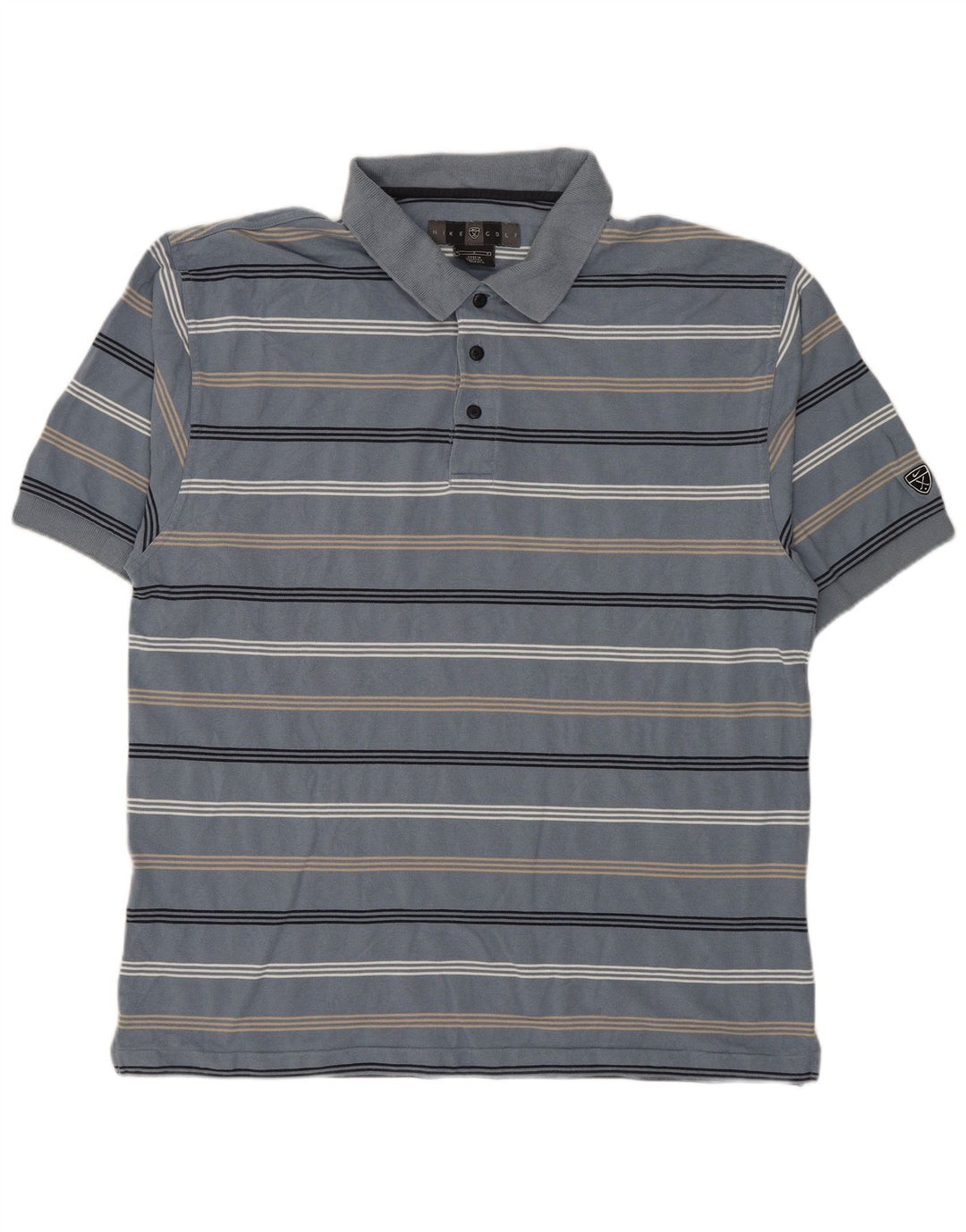 NIKE Polo Homme Large Rayé Bleu