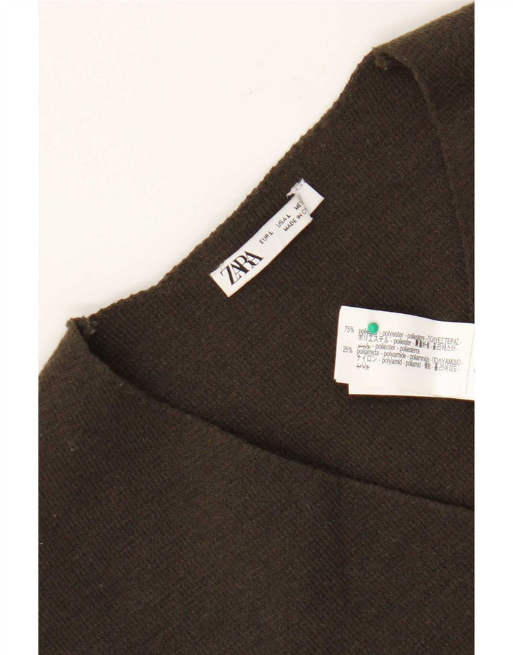 Zara Femme Débardeur UK 16 Large Vert Polyester