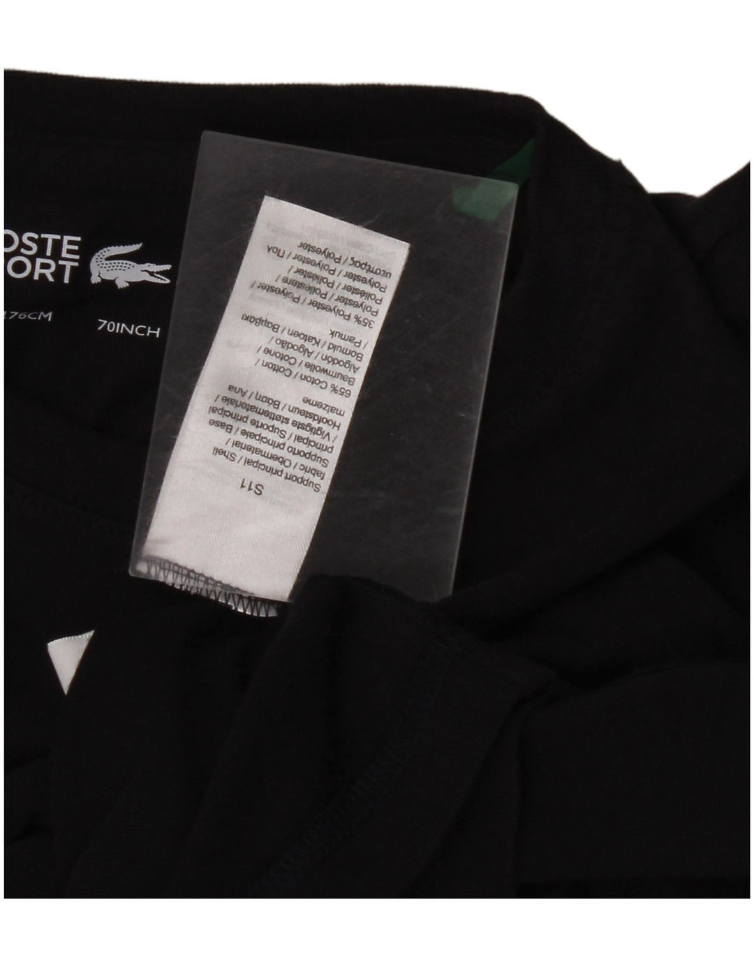 LACOSTE Haut Graphique Garçon Manches Longues 15-16 ans Bleu Marine Coton