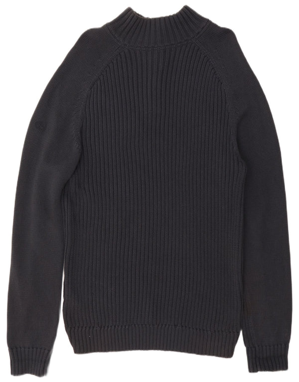 Timberland Pull coupe classique à col zippé pour homme XL en coton bleu marine