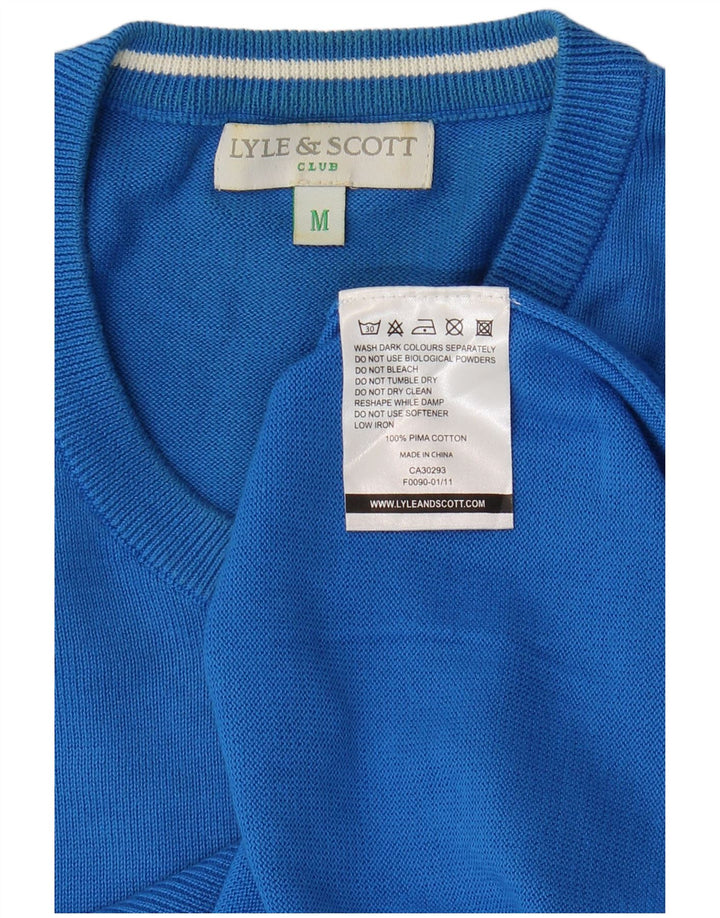 Lyle & Scott Pull Col V Homme Bleu Moyen Coton