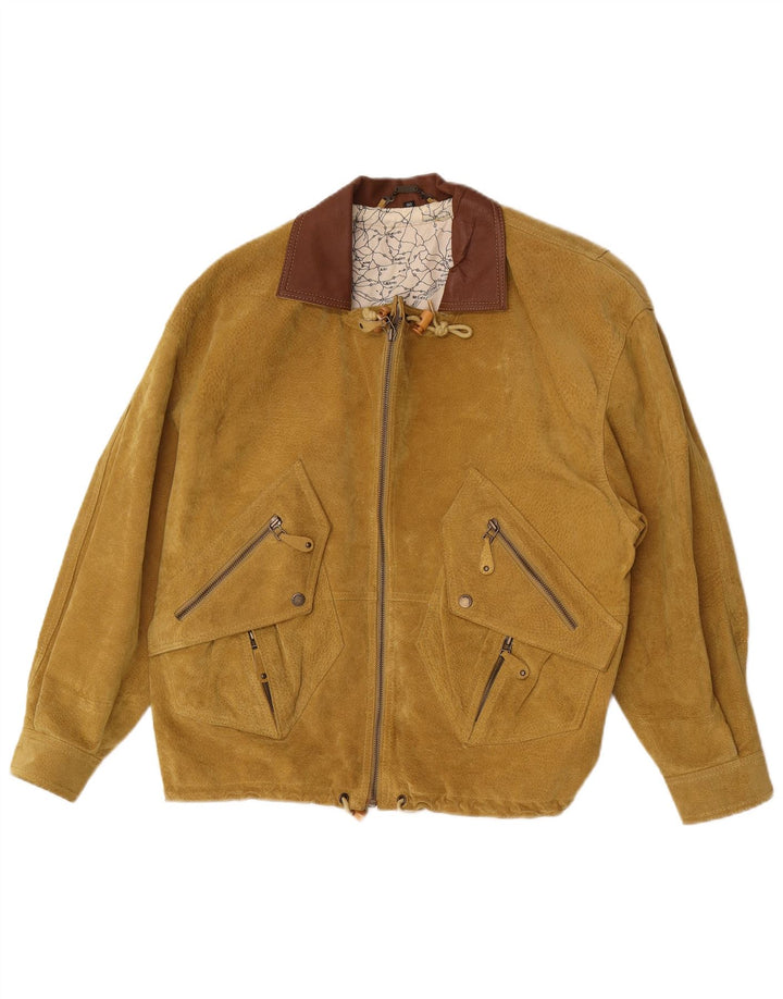 Veste en daim pour homme Front Line UK 40 grand cuir beige