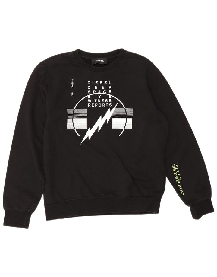 Diesel Sweat-Shirt Graphique Homme Noir Moyen