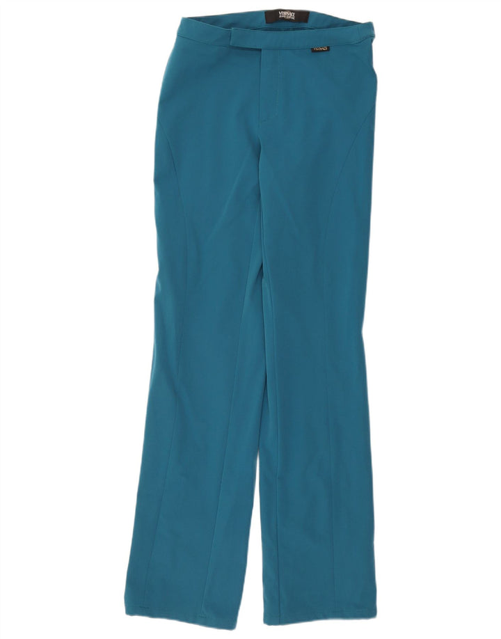 Versace Pantalon décontracté droit W30 L34 Bleu Polyamide