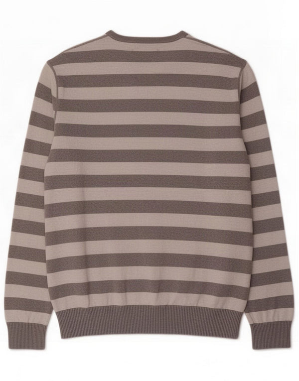 Gap Pull col rond pour homme Grand coton rayé gris