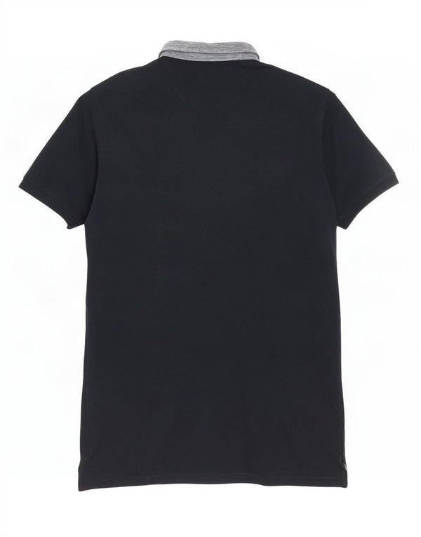 Massimo Dutti Polo coupe décontractée pour homme XL Bleu marine Colourblock