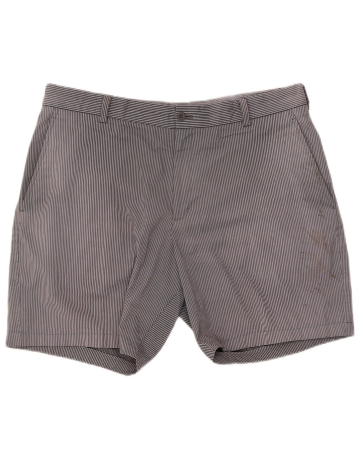 Nike Short chino de golf W36 pour homme en polyester à fines rayures gris