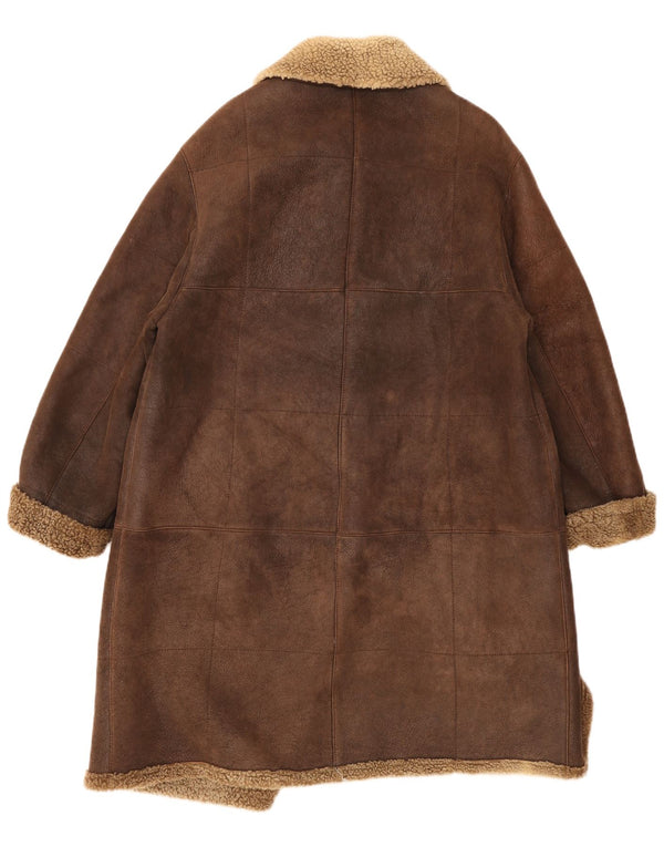 Conbipel Manteau en peau de mouton pour femme UK 14 Large Marron
