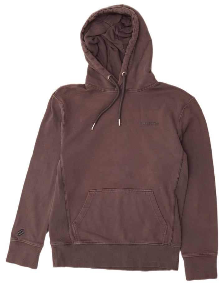 Superdry Pull à capuche pour homme Petit coton marron